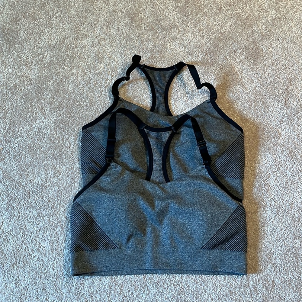 Auden Gray and Black Sports Bra